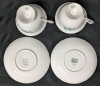 Pair Vintage Shelley England "Serenity" Tea Cups & Saucers - 3