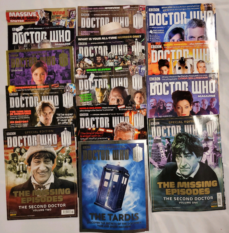 2013 - 2015 BBC Doctor Who Magazine Lot . 13 Issues , One (1) Issue is Sealed