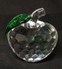 Blown Glass & Faceted Crystal Apple | 2.5" Tall