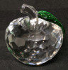 Blown Glass & Faceted Crystal Apple | 2.5" Tall - 2