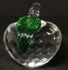 Blown Glass & Faceted Crystal Apple | 2.5" Tall - 3