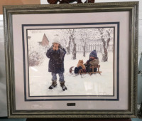 Vintage 1991 Signed Framed Print - 25.75" Tall & 29.75" Wide