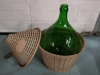 25L Demijohn / Carboy Green Tint Glass Bottle with Plastic Basket - 2