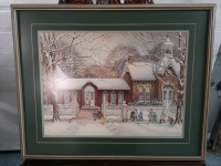 Vintage Framed 1987 Trisha Romance Print - Signed