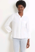 New ANTHROPOLOGIE Shirt Tail Button Down Shirt: Size MED
