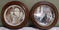 2 Vintage Framed Trisha Romance Plates - Signed & COA's