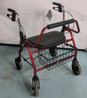 Super Wide Low Rollator Walker on Wheels , Model # 4200 SWX . Good pre-owned condition