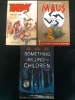 3 assorted Paperback Novels Good condition, Includes; Maus A Survivors Tale Volume 1, Vintage Hellboy The Lost Army; First Edition, Something Is Killing The Children Volume