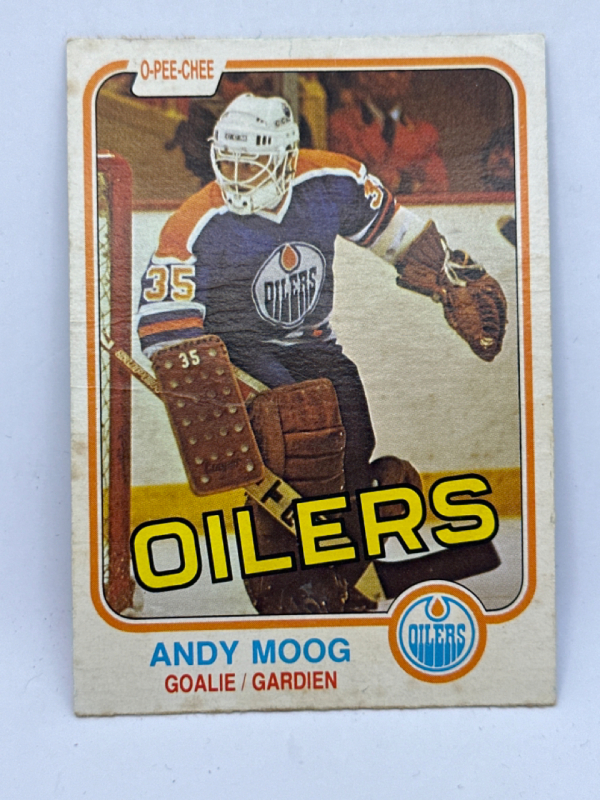 1981 O-Pee-Chee Hockey #120 Andy Moog Rookie Card Edmonton Oilers Hockey Card