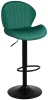 New Youhauchair Modern Bar Stool Velvet Height Adjustable Swivel, Armless Kitchen Island Counter Chairs with Back & Footrest, Green