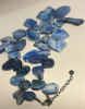 BARSE Sterling Blue Quartz Agate Slices Stunning Necklace - 3