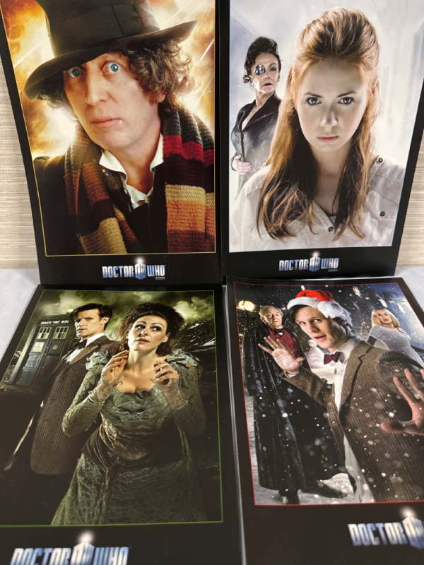 4 Doctor Who Magazine Collectors Cards 3: Tom Baker 4: A Good Man Goes to War 7: Yhe Doctors Wife 6: A Christmas Carol