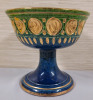 Vintage Enesco Made in Italy Ceramic Pedestal Style Bowl . Measures 6 3/4" tall & 7 1/4" diameter