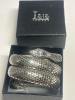 Whiting & Davis Serpent Bracelet 3 Wide Mesh Coils Cleopatra’s Delight - 6