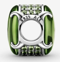 New PANDORA Green Oval Cabochon Charm