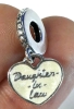 PANDORA Sterling Silver 925 ALE Mother's Day Heart Charm : Daughter in Law / Lucky to Have You - 3