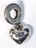 PANDORA Sterling Silver 925 ALE Mother's Day Heart Charm : Daughter in Law / Lucky to Have You - 2