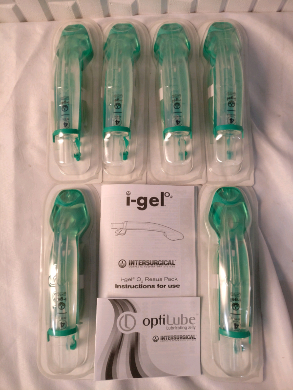 6 New Intersurgical i-Gel Resus Packs - 50-90kg - 4
