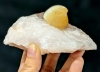 Large Chunk of Rose Quartz & Small Potentially Calcite Sparrow Head | 427.9g & 29.9g Weights - 11