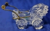 KRISTALCOLOR Italy 24% PbO Crystal Baby Carriage | 2.5" Tall x 4.5" Long - 2