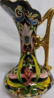 Vintage Renaissance Belgian Hand Painted Pitcher 10"x7"