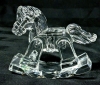 KRISTALCOLOR Italy 24% PbO Crystal Cubist Rocking Horse | 3.5" Tall - 3