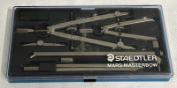 Vintage Staedtler Mars Masterbow Drafting Technical Set With Erasing Shield and Original Case Germany