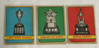 1973 O-Pee-Chee NHL Trading Cards #155 Vezina Trophy #168 Lady Byng Trophy & #175 Conn Smythe Trophy Decent Condition