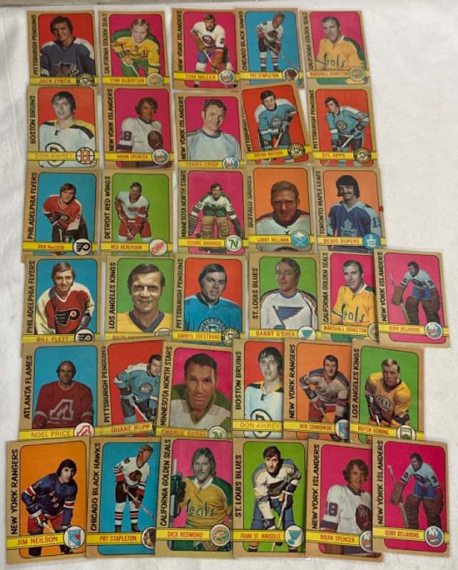 33 Vintage 1972-73 O-Pee-Chee NHL Trading Cards Decent Condition