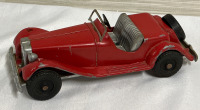 Vintage Hubley Kiddie Toy 1950’s No 485 MG Roadster Car Red Made In U.S.A.