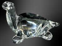 Vilca Atelier Crystal Italy Art Glass Turtle Figure | 2" Tall | No Sticker