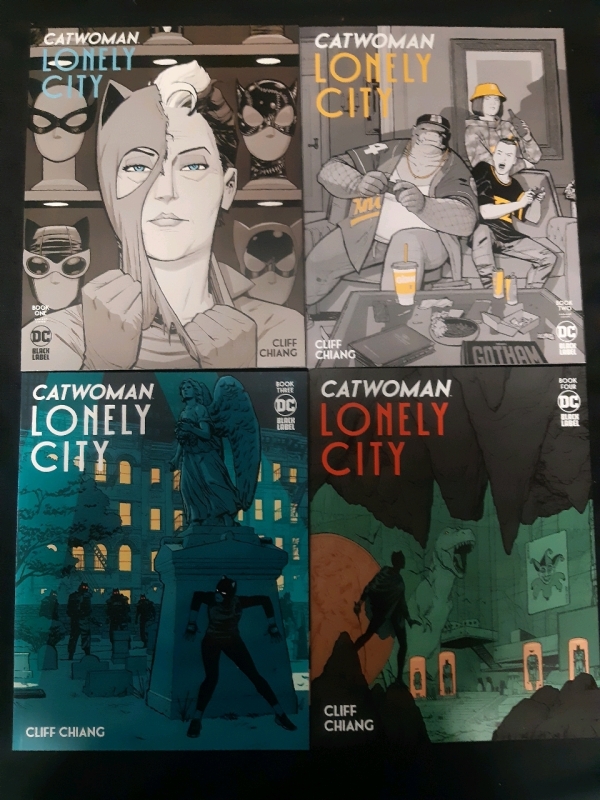 Volumes 1-4 DC Black Label, Catwoman: Loney City Paperback Comics, Good Condition Bagged and Boarded Volume 2 Has Variant Cover