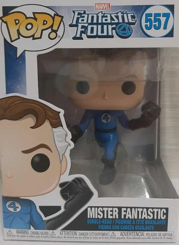 As New Marvel Fantastic Four Funko Pop Bobble Head Figurine "Mister Fantastic" #557