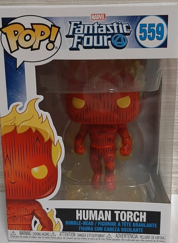 As New Marvel Fantastic Four Human Torch Bobble Head Figurine #559