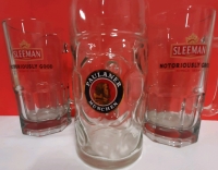 Three Large Steins 2 for Sleeman & 1 for Paulaner Munchen