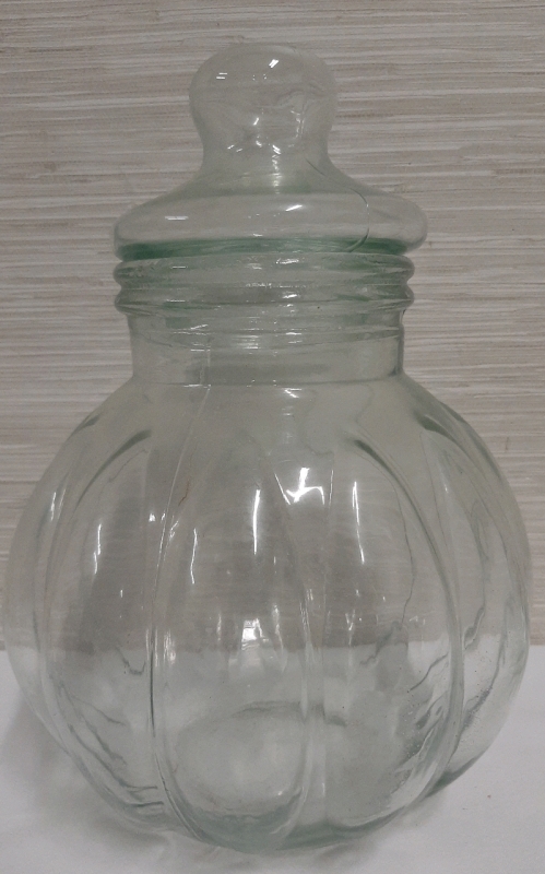 Large Glass Jar with Lid 14" Tall