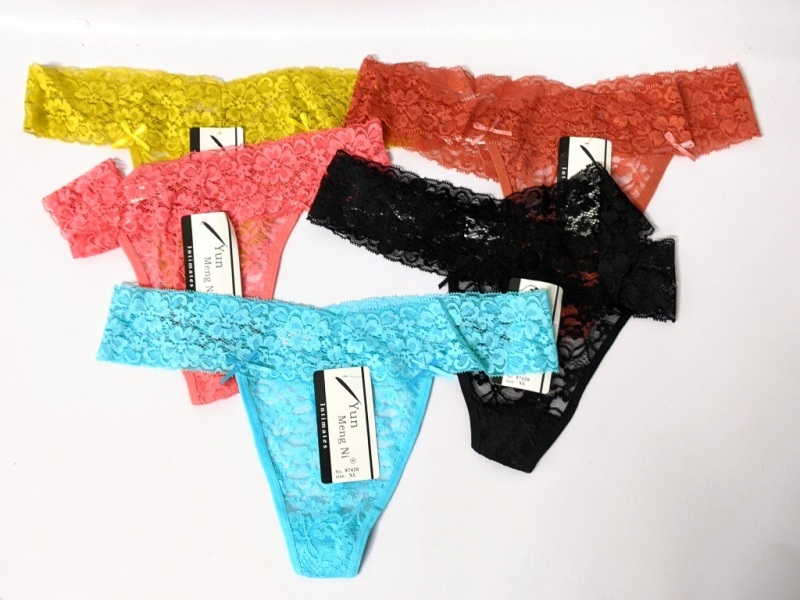 5 New XL Lace Thong Panties Lingerie
