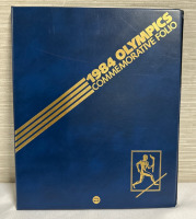 1984 Olympics Commemorative Folio with Four Stamped Envelopes Sarajevo, Yugoslavia & Los Angeles, California Opening and Closing Day Ceremonies