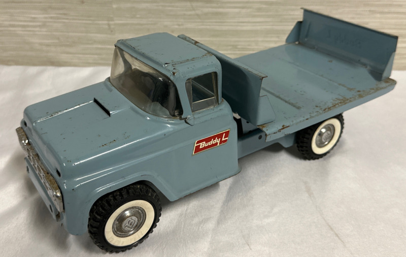 Vintage Buddy L 1960&rsquo;s Ford Pickup Farm Truck With Front Suspension Light Blue