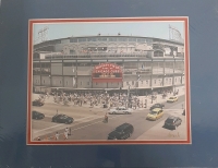 Vintage Photo of Wrigley Field in Chicago by Bob Horsch #2808 Mat & Photo is 14" X 11"