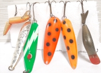 Vintage Variety of Six Fishing Lures