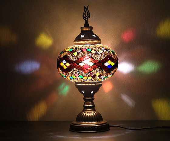 New Asylove Turkish Mosaic Globe Desk Lamp