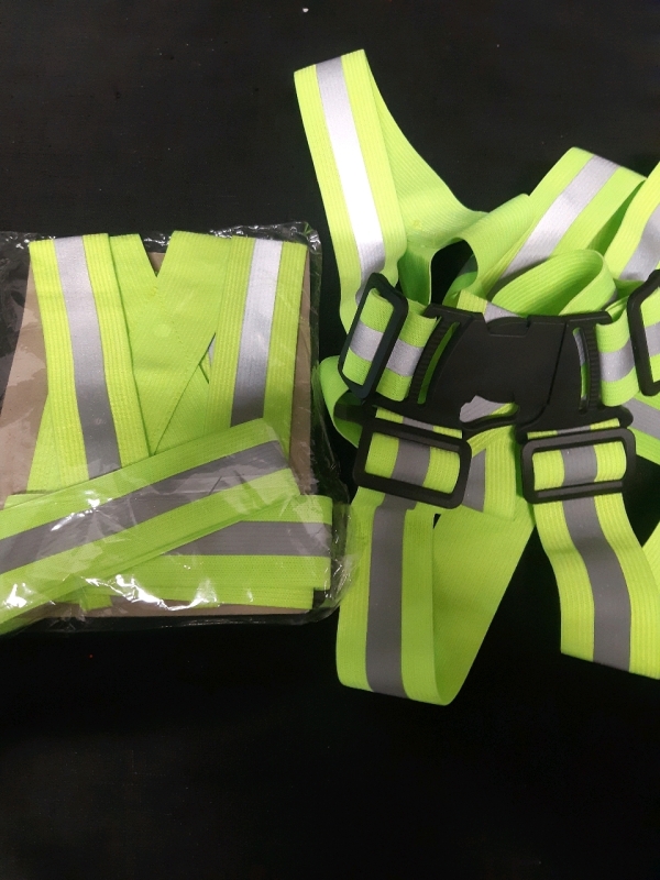 2 New Hi Vis Adjustable Saftey Sash for Working Heights, One Size Fits Most