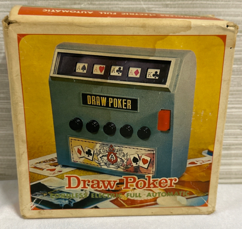 Vintage 1971 Waco Draw Poker Cordless Electric Full Automatic Poker Machine Made in Japan Tested