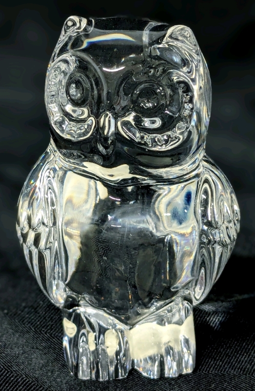 Princess House Germany 24% Lead Crystal Owl Figure | 3.5" Tall