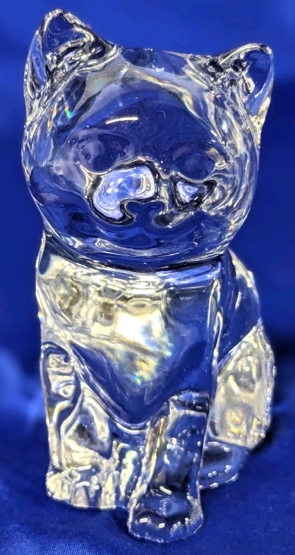 Princess House Germany 24% Lead Crystal Kitten Figure | 3.5" Tall (No Sticker)