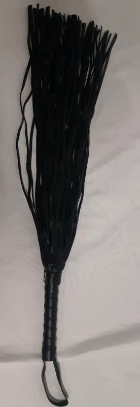 New Flogger / Whip With Leather Handle For Adult Light BDSM 25"Long