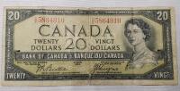 1954 Canada Twenty Dollar Bank of Canada Bank Note " Devil's Head "