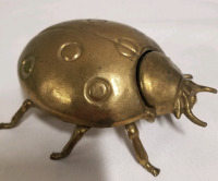 Vintage Brass Ladybug Beetle ashtray