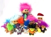 Vintage Collectable TROLL Dolls : incl Russ, Forest Trolls, Blue Jays and an Angy Los Angeles Kings Triceratops | 2.75" - 12" Tall (Not Including Hair)